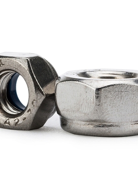 AJS304不锈钢英美制尼龙防松螺母自锁螺帽英制自锁螺母6#10#口6折