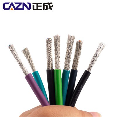 工业网线拖链线协议线PROFINET   6A以太网网线拖线绿色紫色线