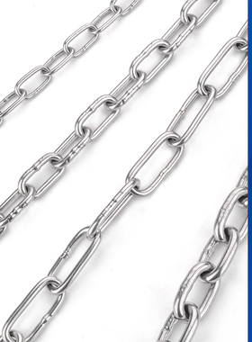 AJS304不锈钢链条无缝短长环链条户外晾衣链加粗铁链子锁链条工业