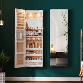 魔镜家居 多功能穿衣镜壁挂带灯镜化妆美妆首饰收纳柜全身镜家用