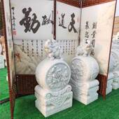 石雕门墩抱鼓石一对汉白玉门墩家用石鼓门当门鼓摆件