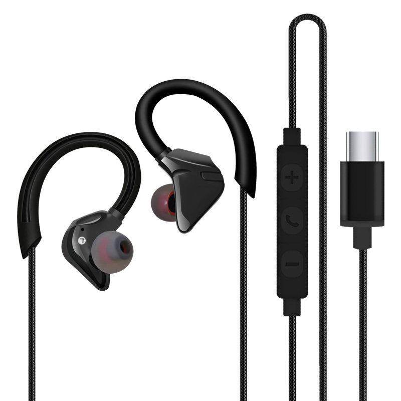 Aogos有线耳机耳戴式1.5米手机万能型鸡卡拉ok直播运动跑步