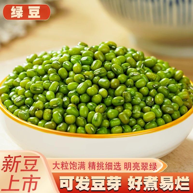 2025新鲜绿豆农家自产颗粒饱满轻松出沙熬粥煮汤发豆芽做甜品必备