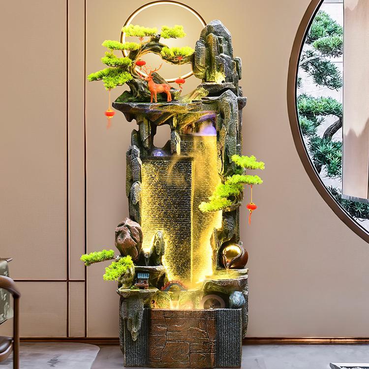 水幕墙流水屏风客厅落地假山循环水景摆件喷泉公司办公室开业乔迁