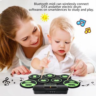 RD90双喇叭演奏架子鼓手卷电子鼓儿童成人学习鼓便携手卷DTX游戏
