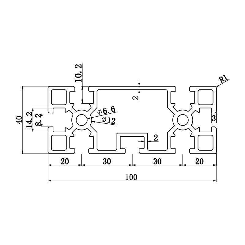 上海工业铝型材大量现货40100欧标铝合金型材框架设计组装