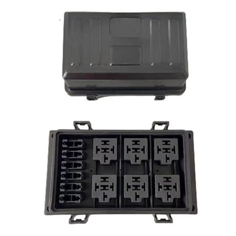 12V40A继电器盒6路ATC/ATO熔断块带继电器4P/5P卡车防水继电器盒