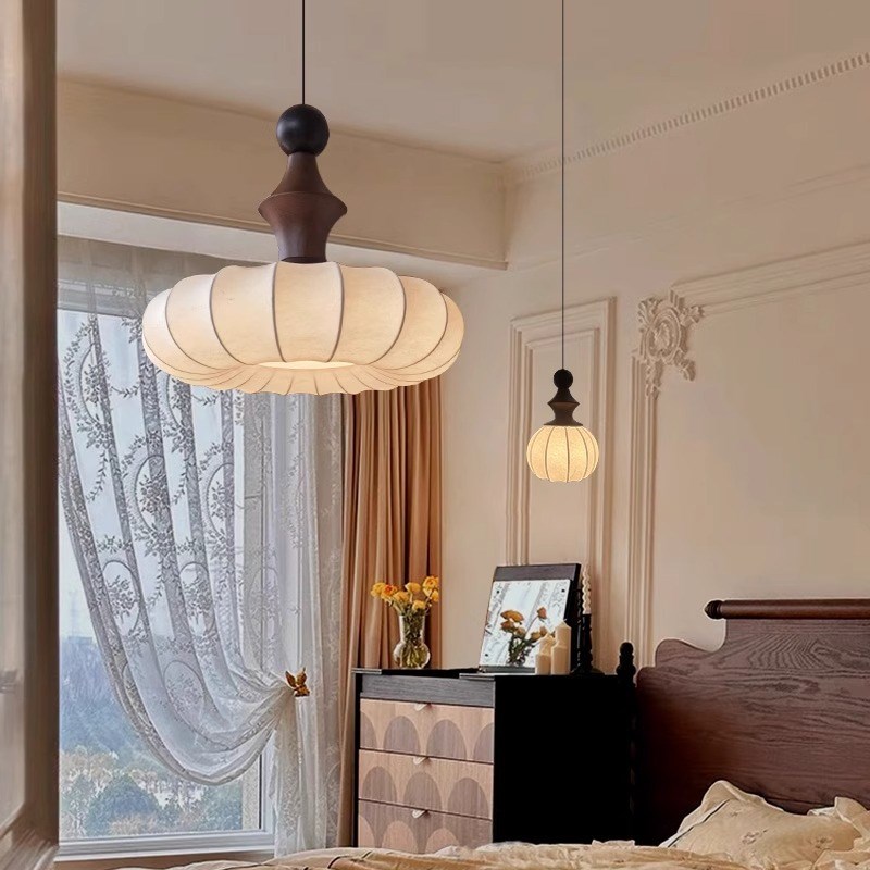 复古床头吊灯2024新款卧室吊线灯创意氛围灯高级主卧装饰中山灯具