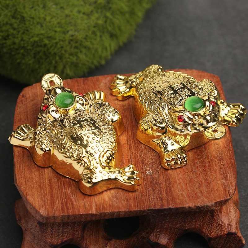 厂家 三只脚招cai金蟾 整盒6只装 包装精美 摆件纳福