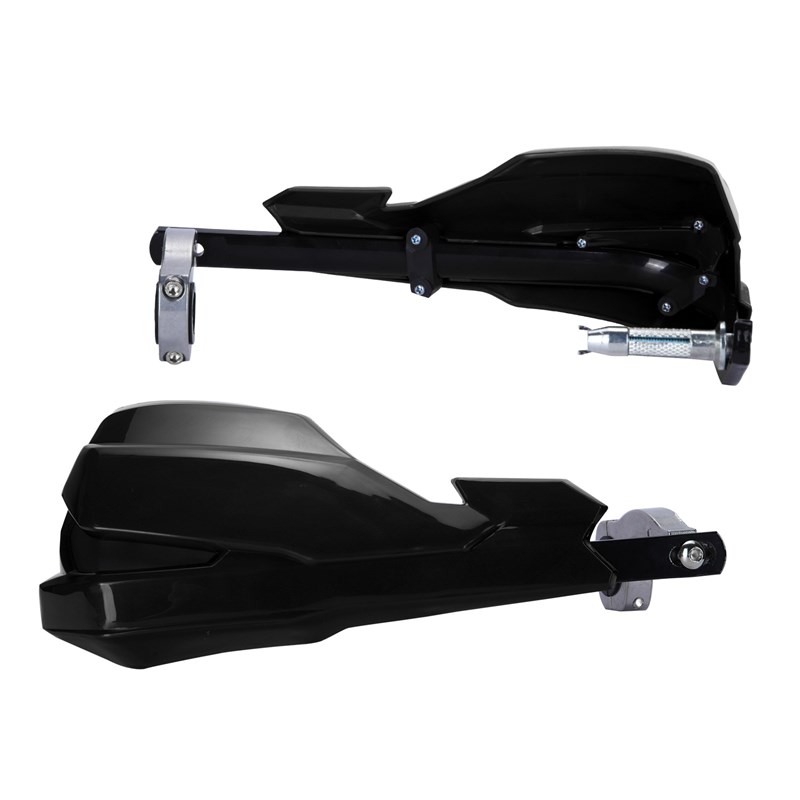 摩托车流水灯护手配件挡风刹车拉杆保护套铝合金带灯护手厂家