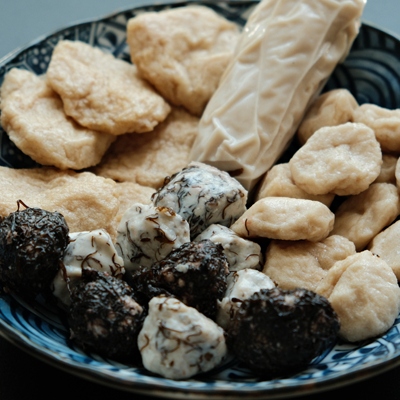 温州特产炎亭鱼饼 马鲛鱼鮸鱼饼纯手工鱼丸鱼糕发菜丸鱼羹鱼面