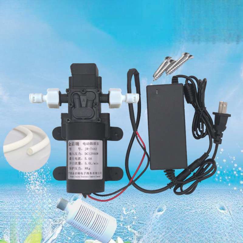 微型增压水泵自吸高压抽水隔膜泵小型家用净水器直流水泵自吸式