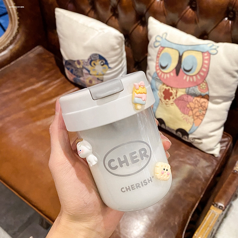 豆浆杯家用便携外带上班族带盖迷你牛奶吸管粥杯耐热高温早餐杯蔓