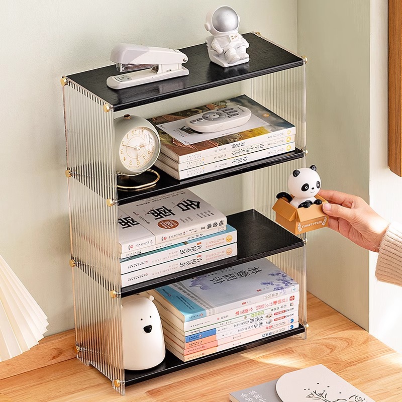 办公桌面收纳架多层置物架子放杂物分层架杯架整理架储物架小书架