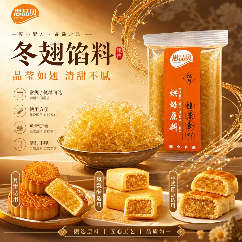 广式冬翅蓉馅料 清甜不腻冬瓜蓉 家用糕点烘焙原料无添加