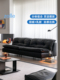 zolle里加沙发 黑色头层牛皮真皮现代简约覆古沙发 中古包豪斯风格