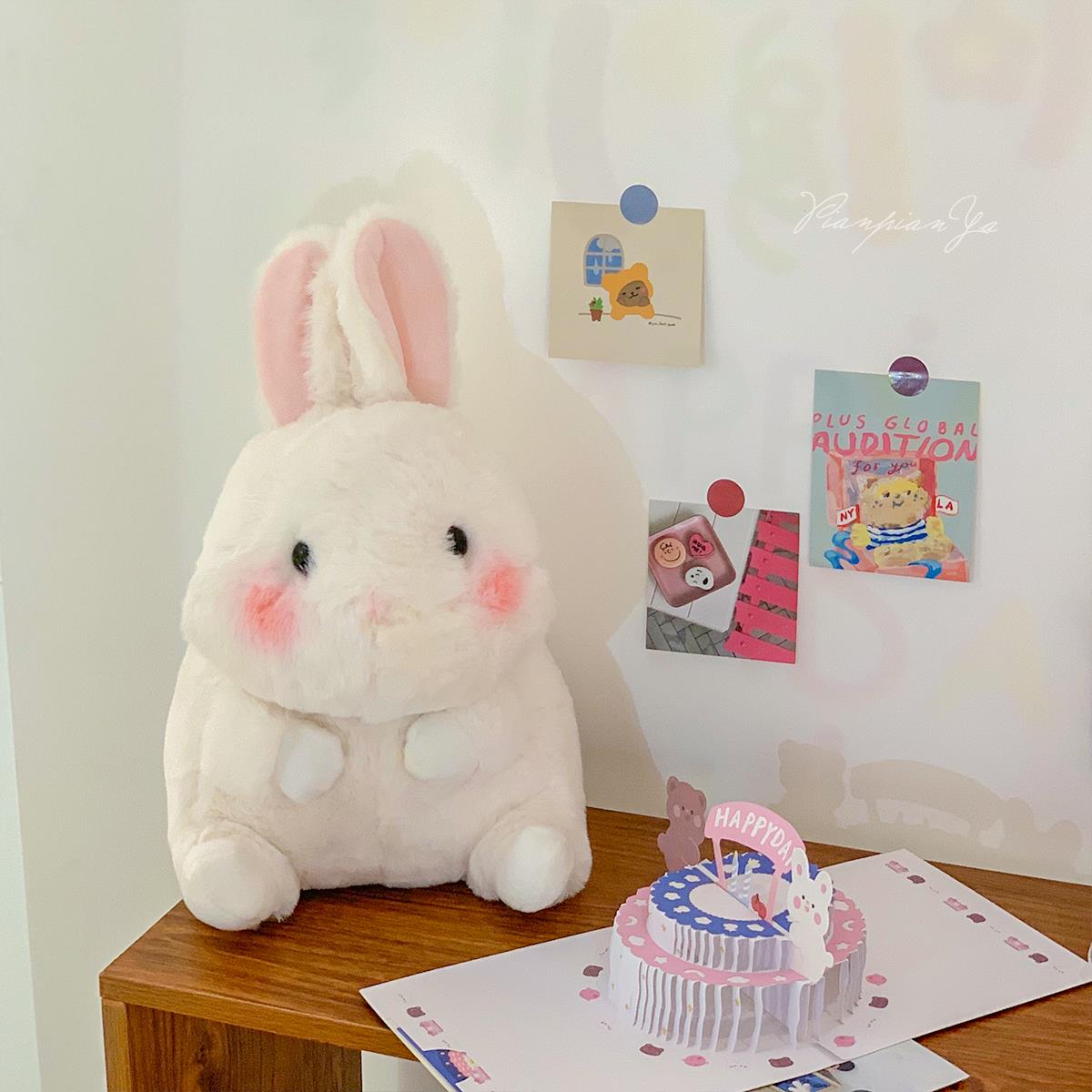 可爱兔子玩偶公仔毛绒玩具软绵绵兔兔睡觉伙伴动物抱枕