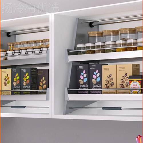 ?6篮50升降拉蓝吊柜750拉升降机850OVG0厨房上柜8拉0下篮调味篮置