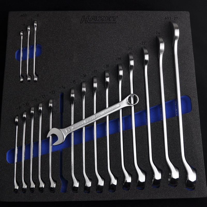 德国HAZET 163-99/18梅开两用扳手603系列18件套 保时捷指定专用