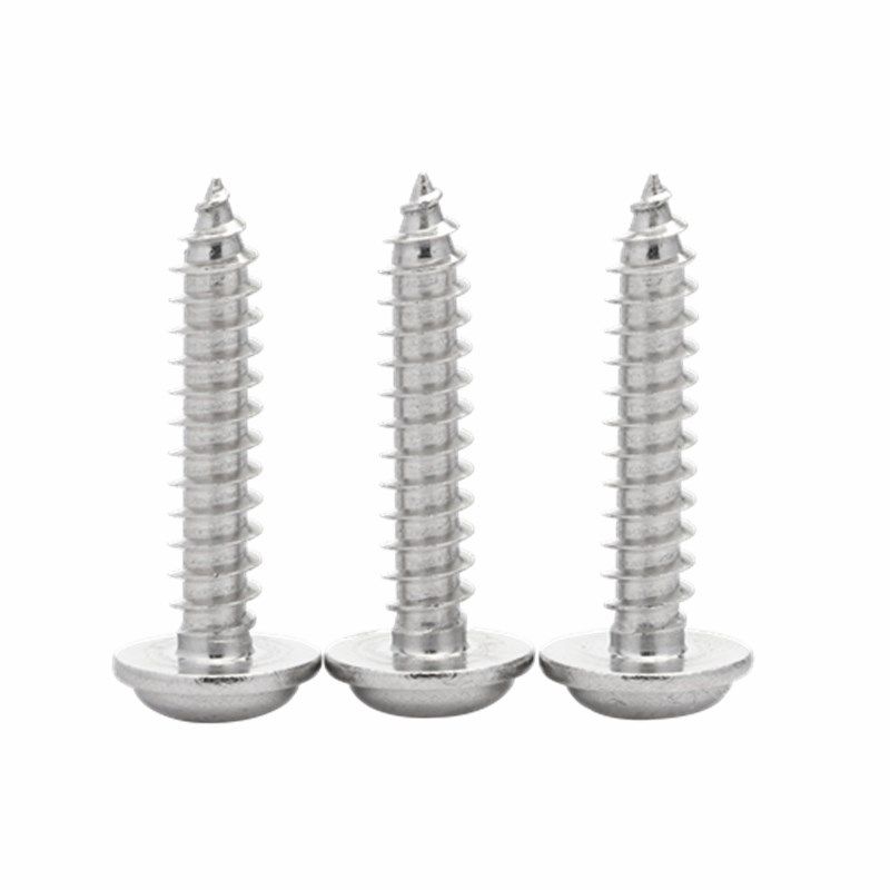 304带垫不锈钢圆头/盘头自攻螺丝钉M1.4M1.7M2M2.3M2.6M3M4M5