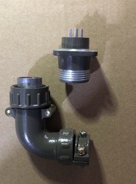 P型圆形弯头7芯P20K11S连接器4芯P20K6S航空插件25A插头5芯P20K9S