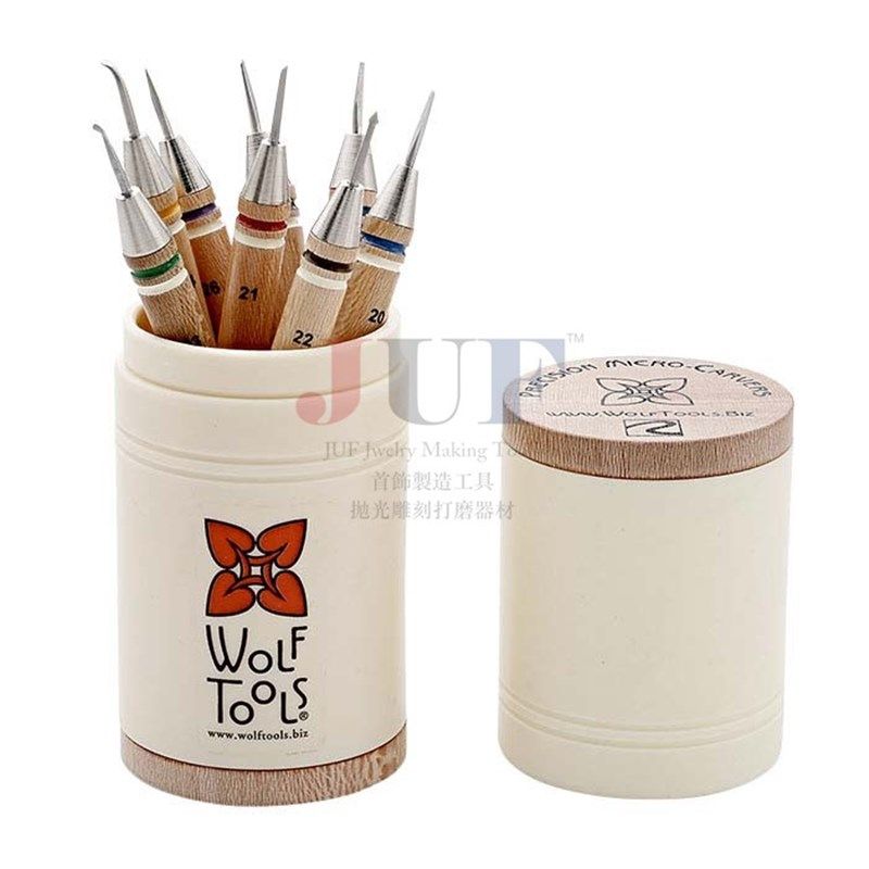 美国进口 Wolf Tools 微型雕蜡刀8支完整版 手工蜡雕工具 雕蜡笔