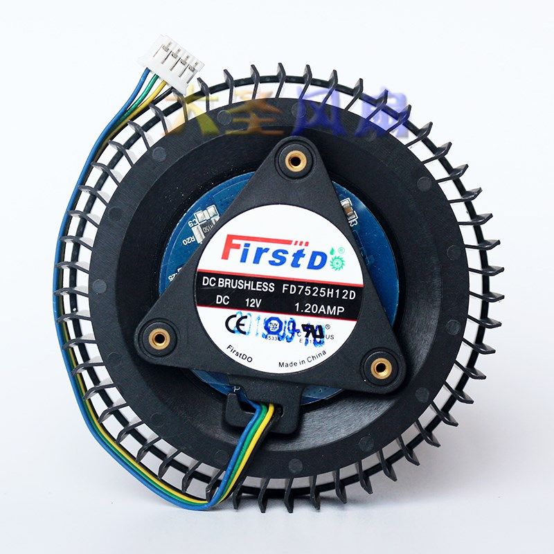 华硕ASUS RTX 2060 显卡风扇 FD7525H12D 12V 1.20AMP 4线风扇