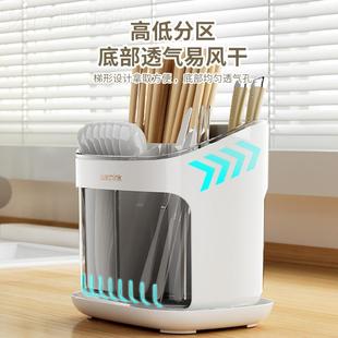 置轻奢家用筷子 多功台面沥水 筒壁挂121式 厨房餐具勺子收能纳盒