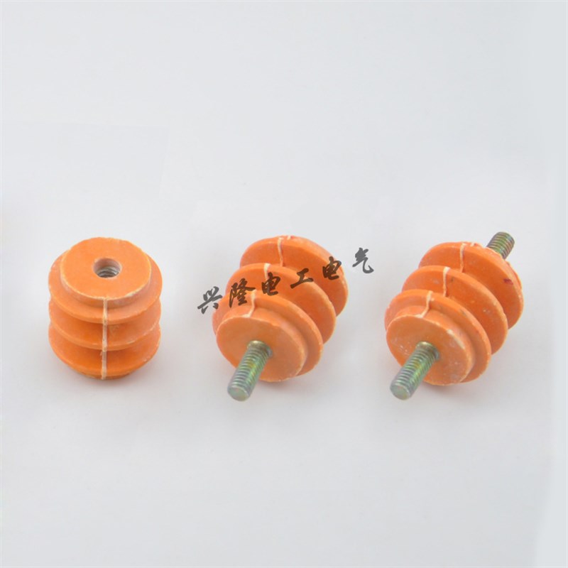 绝缘子低压成套配电柜零地排螺栓绝缘座支架橘黄色螺母螺杆绝缘柱
