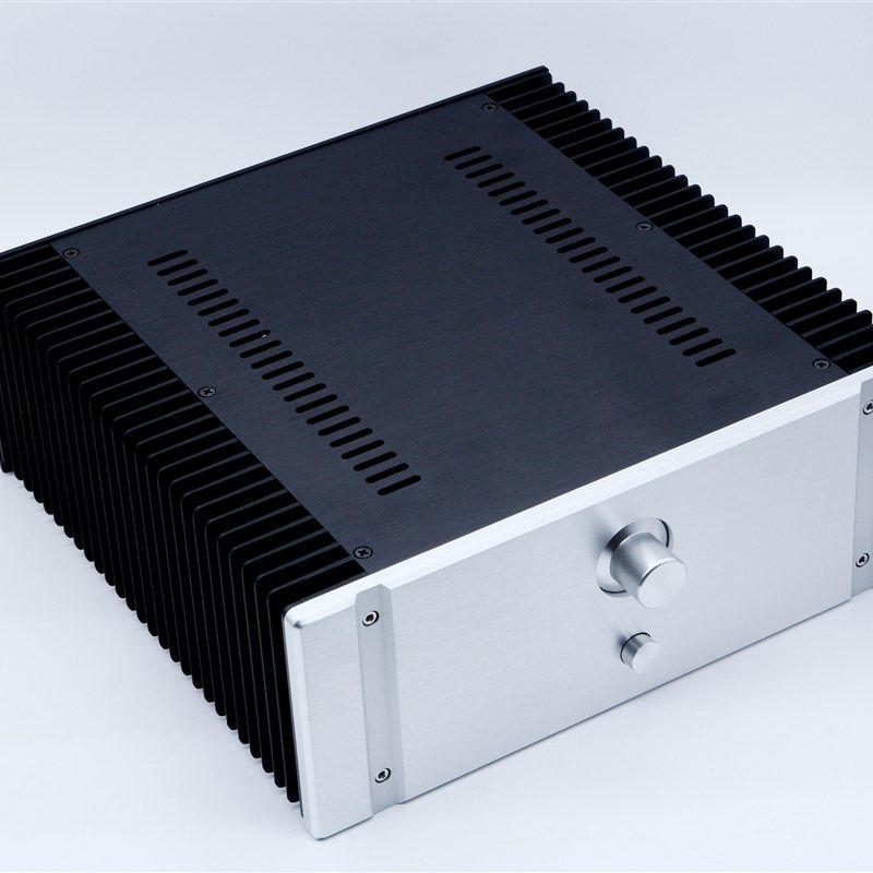 两侧带散热的3212全铝小甲机箱 全铝合金甲类机箱 功放后级机箱