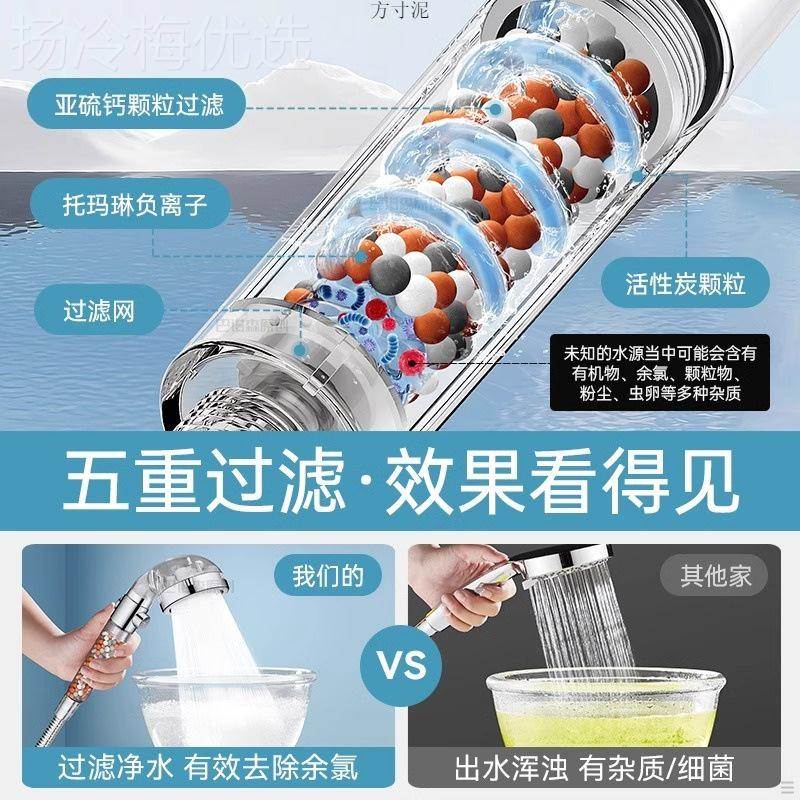 增压滤过花洒喷头热水净家用除氯抑菌泰国OWH旅行水洗器澡淋浴头