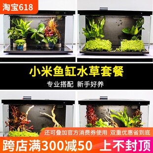 小米鱼缸造景水草套餐米家智能草缸全套真草生态植物专用套装成品