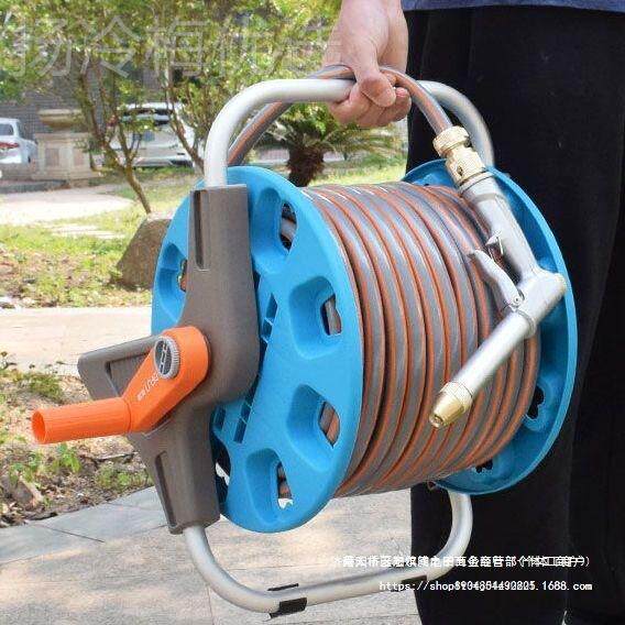 高压水车枪洗喷水枪家用冲地洗地浇菜浇花洗车水管套FOW收纳架装