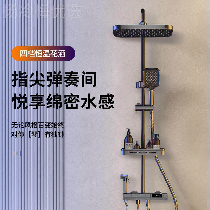 家心力精铜淋浴花洒琴套ZDJ装钢按键恒温数显用沐浴器动自控温增