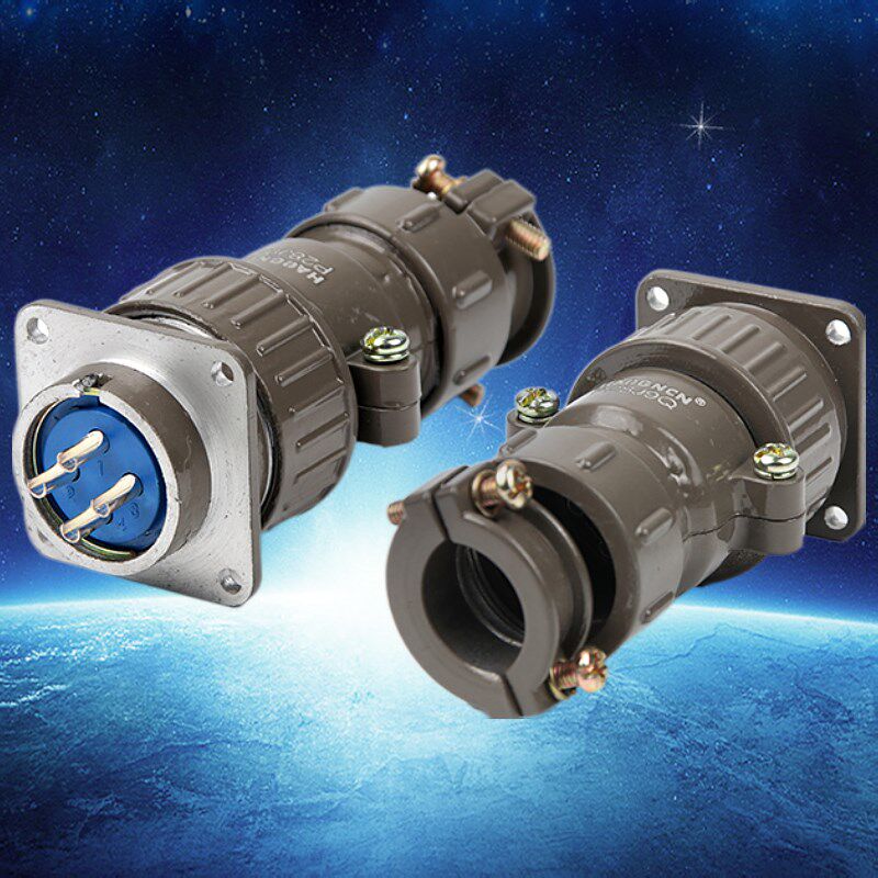 连接器P28航空插头插座2芯4芯6芯7芯对插式开孔28MM对接式工业插