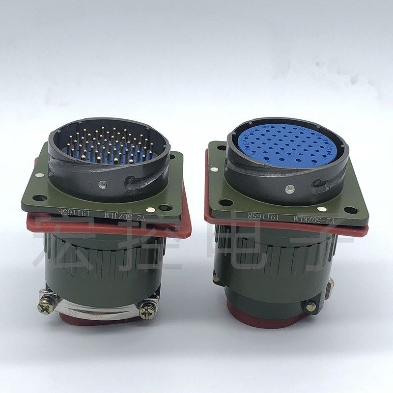 Y2圆形密封连接器电缆式Y2-37ZJL Y2-37ZKL 37芯插座