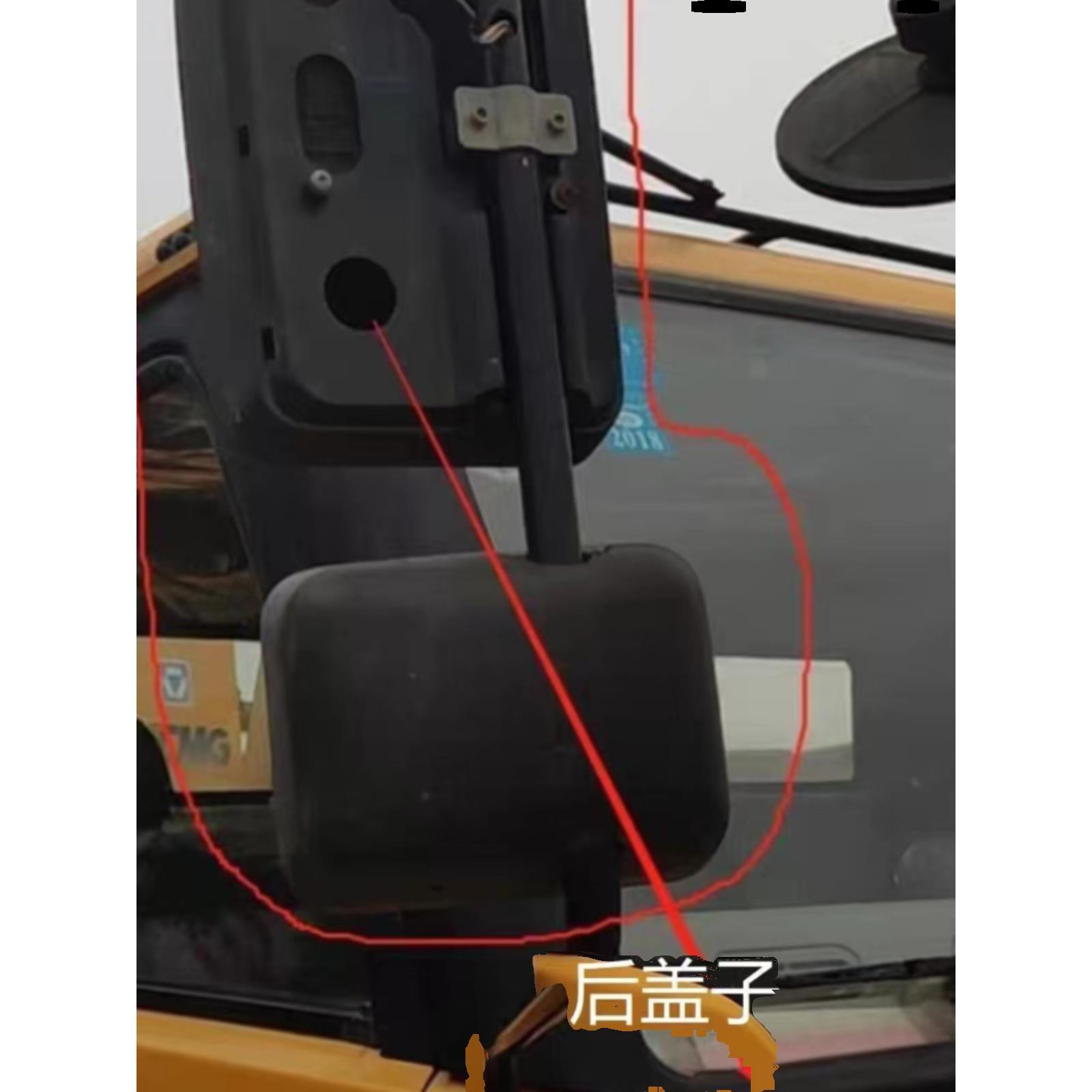 徐工起重机配件完整收藏，旧南方通用后视镜25K 25K5后视镜壳，原