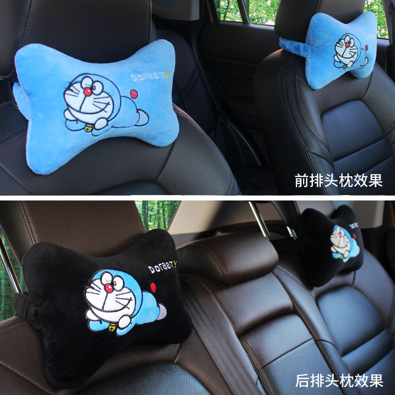 可爱卡通车用头枕一对装汽车四季通用头靠枕头车载护颈枕车内用品