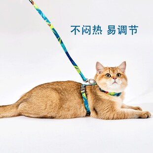 小佩猫咪牵引绳遛猫绳子背心式胸背带防挣脱家用猫链子猫咪专用