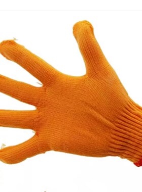 12双起包邮军千黄色尼龙手套劳保纱线手套水产作业手套干活手套