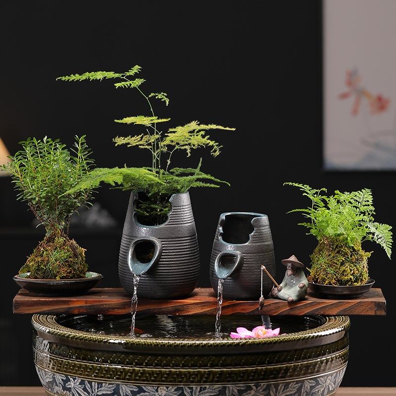 古法养鱼生态鱼缸循环流水陶罐庭院鱼池水缸创意流水造景装饰摆件,家居饰品,流水摆件,淘宝优惠券,粉丝福利购,淘宝优惠卷