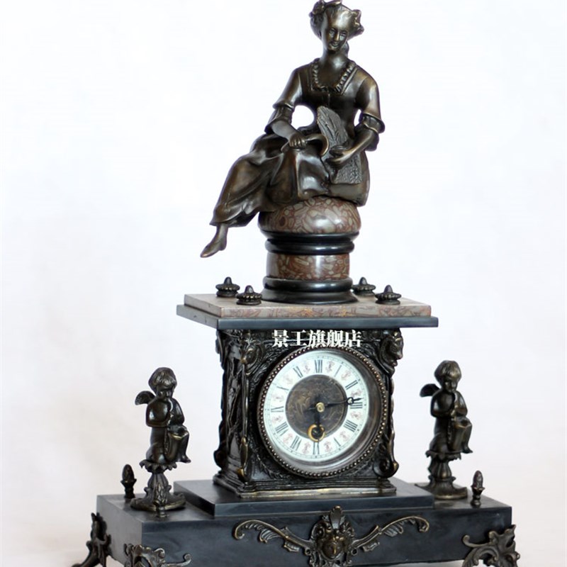 仿古钟表 古典座钟 机械钟 工艺钟表 欧式发条钟表 铜铸理石钟