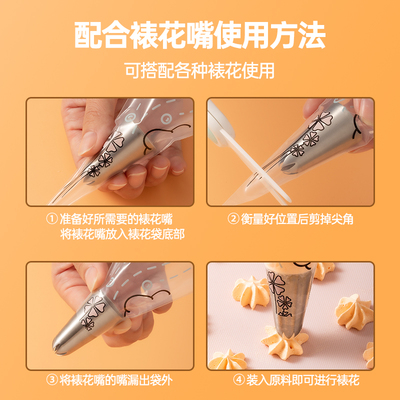 魔幻厨房裱花袋婴儿辅食宝宝烘焙工具裱花嘴曲奇溶豆蛋糕挤奶油袋