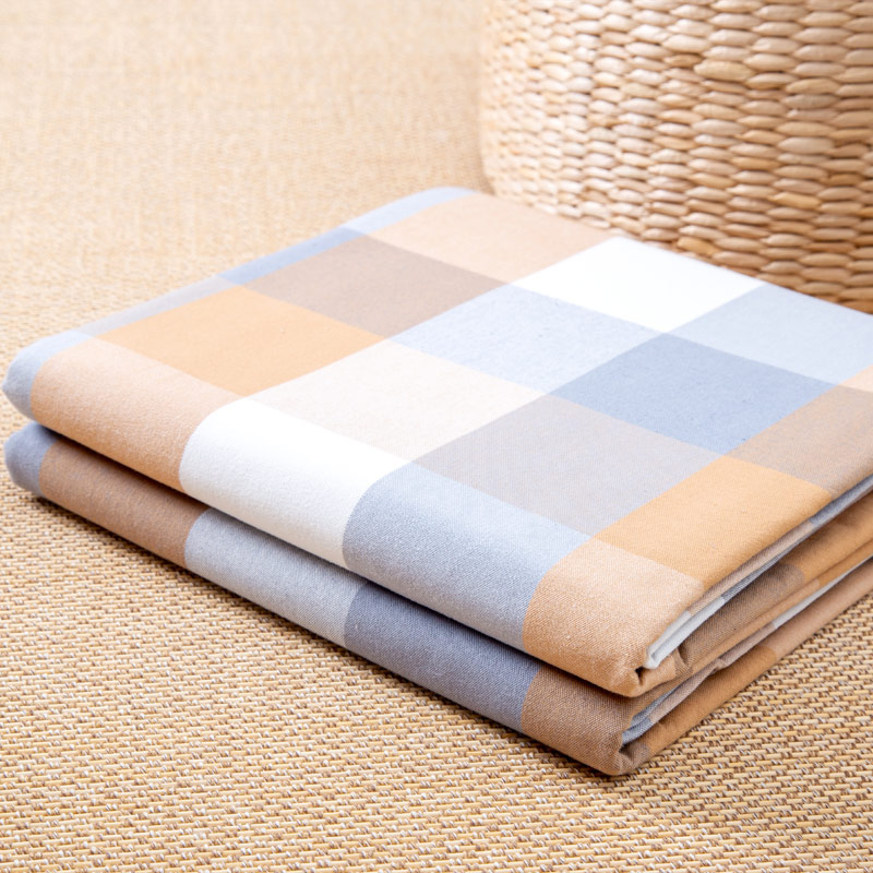 高端老粗布床单a类纯棉母婴级单件三件套加厚加密全棉被单 睡单