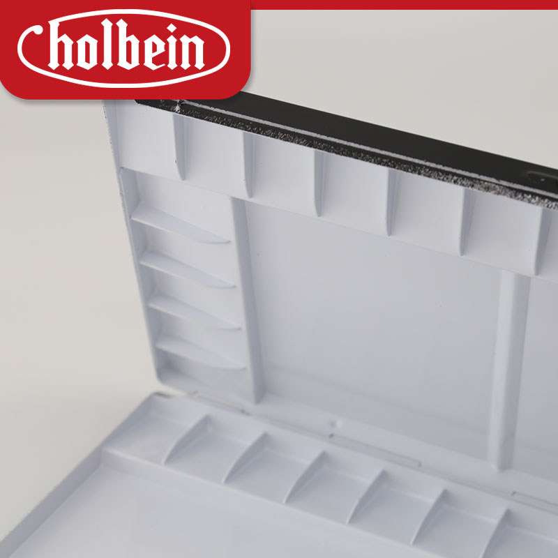 荷尔拜因铝制调色盘绘画水彩画板13/26/30/35/39格便携式调色盒