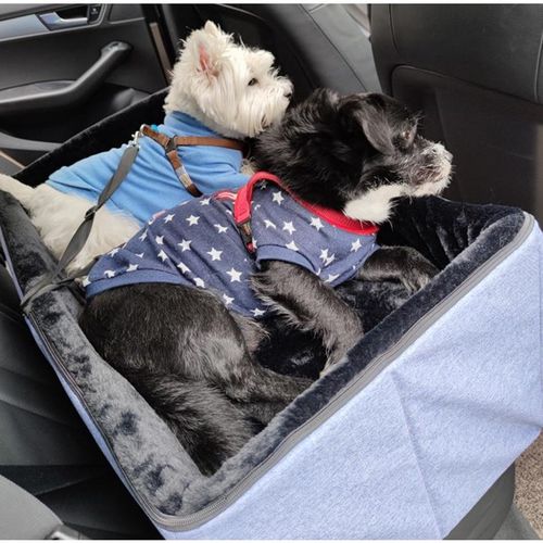 宠物旅行车载笼外出狗狗泰迪柯基汽车狗窝后座排法斗汽车安全座椅