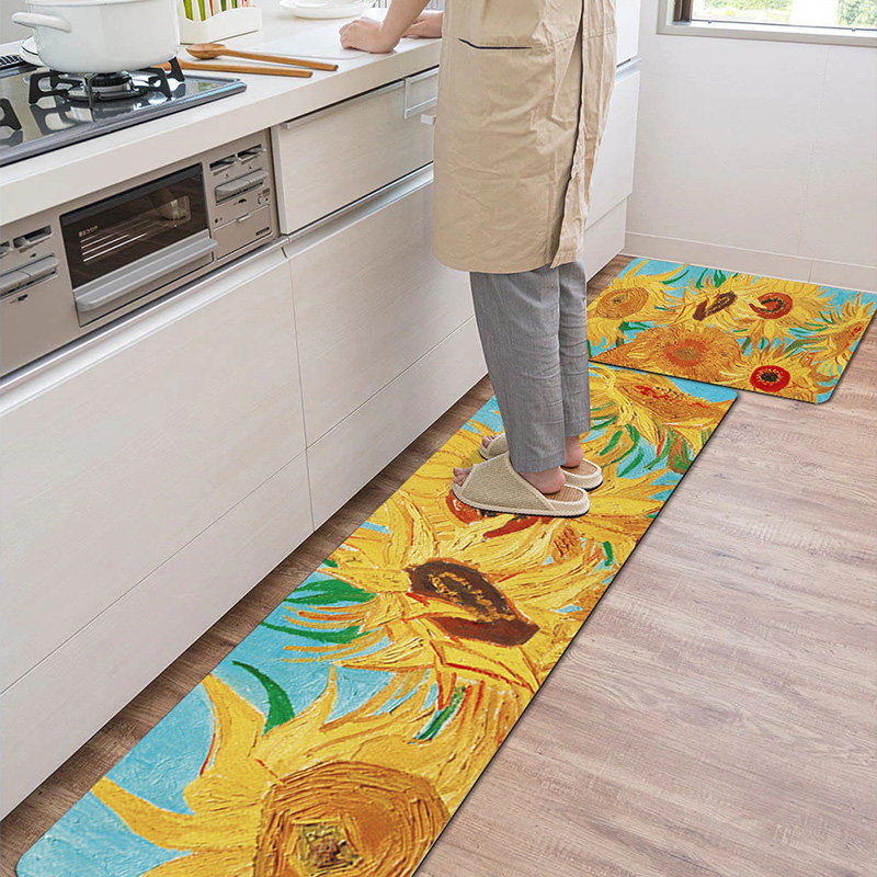 油画厨房专用长条地垫硅藻泥吸水脚垫防滑防油地毯门垫定制,居家布艺,厨房地垫,淘宝优惠券,粉丝福利购,淘宝优惠卷