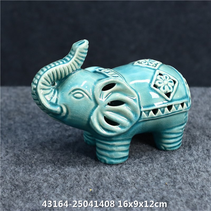 孤品大集合-创意家居装饰品花园陶瓷动物小摆件仿古做旧酒柜摆设