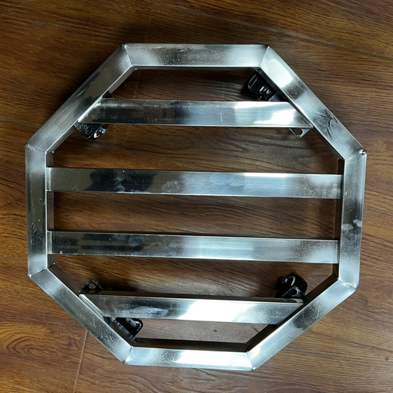 不锈钢加厚移动花盆托盘带万向轮盆景可移动底座带轮置物架可定制