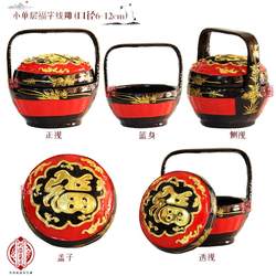 传漆艺述永春小漆篮闽南嫁娶婚庆手工竹编大漆伴手礼摆件拜拜篮子